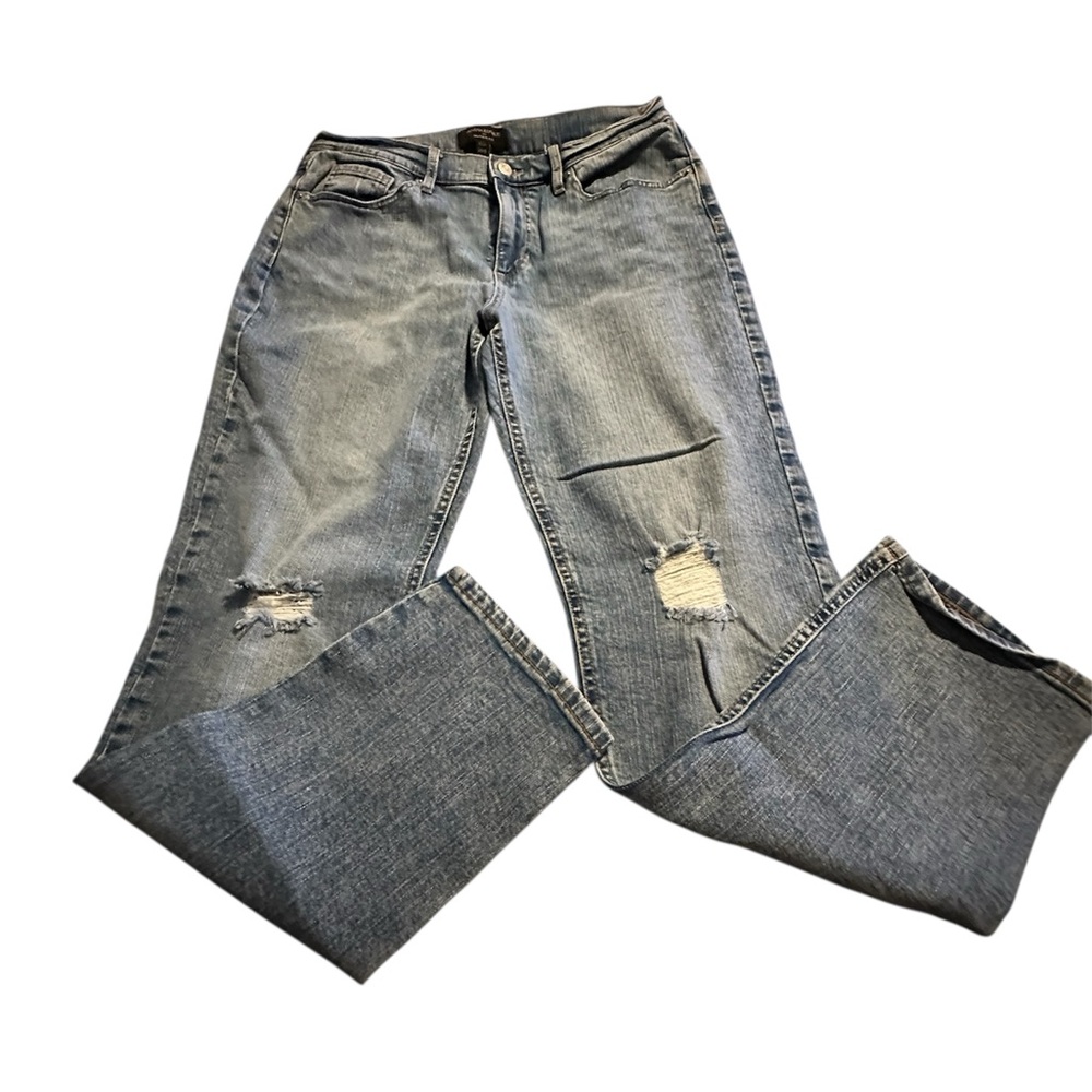 Banana Republic Light Blue Distressed girlfriend jeans